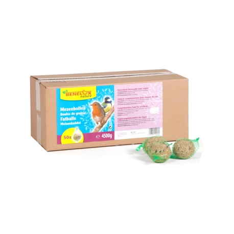 Benelux Boules De Graisse Avec Filet 90g - 50 Pièces 1 Benelux Boules De Graisse Avec Filet 90g - 50 Pièces