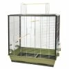 Duvo Cage Pour Oiseaux "Natural Fiona" Vert Olive/zinc - 78x48x81,5cm