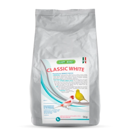 Happy Bird Classic White 5kg - Pâtée Blanche Sèche 1 Happy Bird Classic White 5kg - Pâtée Blanche Sèche