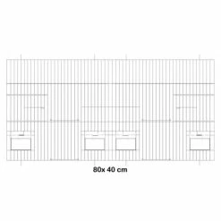 FAUNA Devanture Chromée 80 X 40 Cm