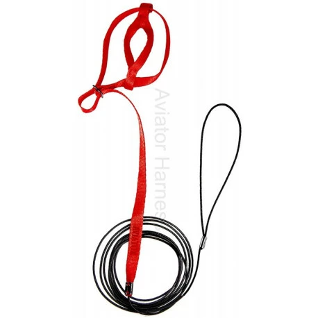 Harnais Pour Perroquets Aviator - Large/Rouge 2 Harnais Pour Perroquets Aviator - Large/Rouge - Image 2