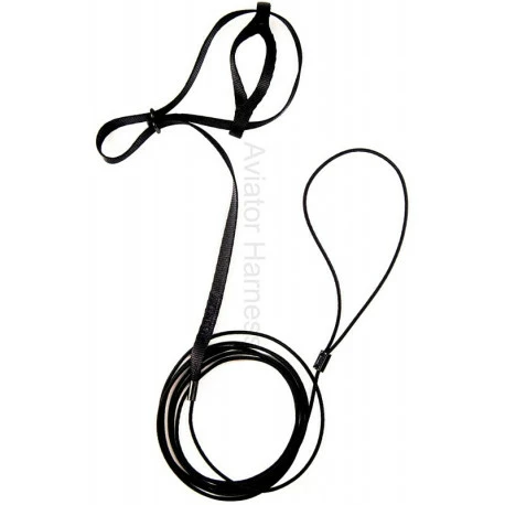 Harnais Pour Perroquets Aviator - XL/Noir 2 Harnais Pour Perroquets Aviator - XL/Noir - Image 2