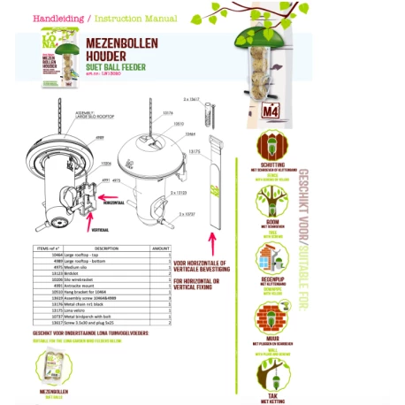 Mangeoire Lona M4 - Vert 2 Mangeoire Lona M4 - Vert - Image 2