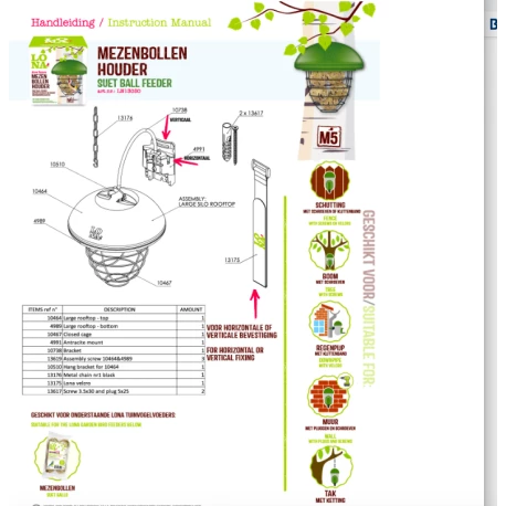 Mangeoire Lona M5 - Vert 2 Mangeoire Lona M5 - Vert - Image 2