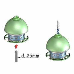 STA Mangeoire "Space Garden" 5 STA Mangeoire "Space Garden" -Oiseaux boutique mangeoire verte pour jardin 1