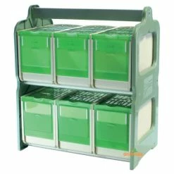 2GR Valise De Transport Avec 6 Cageots - 22 X 37 X 43 Cm